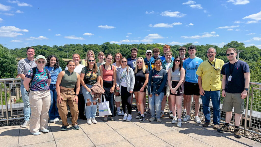 Students from City Semester and High-Performance Building Summer Program on a field trip around Pittsburgh